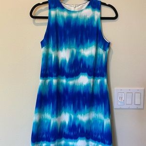 Blue Tie-Dye Dress